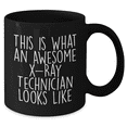 thumbnail image 2 of X-Ray Technician Gifts, Funny Black Coffee Mug, 'This Is What An Awesome X-ray Technician Looks Like', Graduation Unique Gifts from Friends, Coworkers, Family to X-Ray Technician, 2 of 4