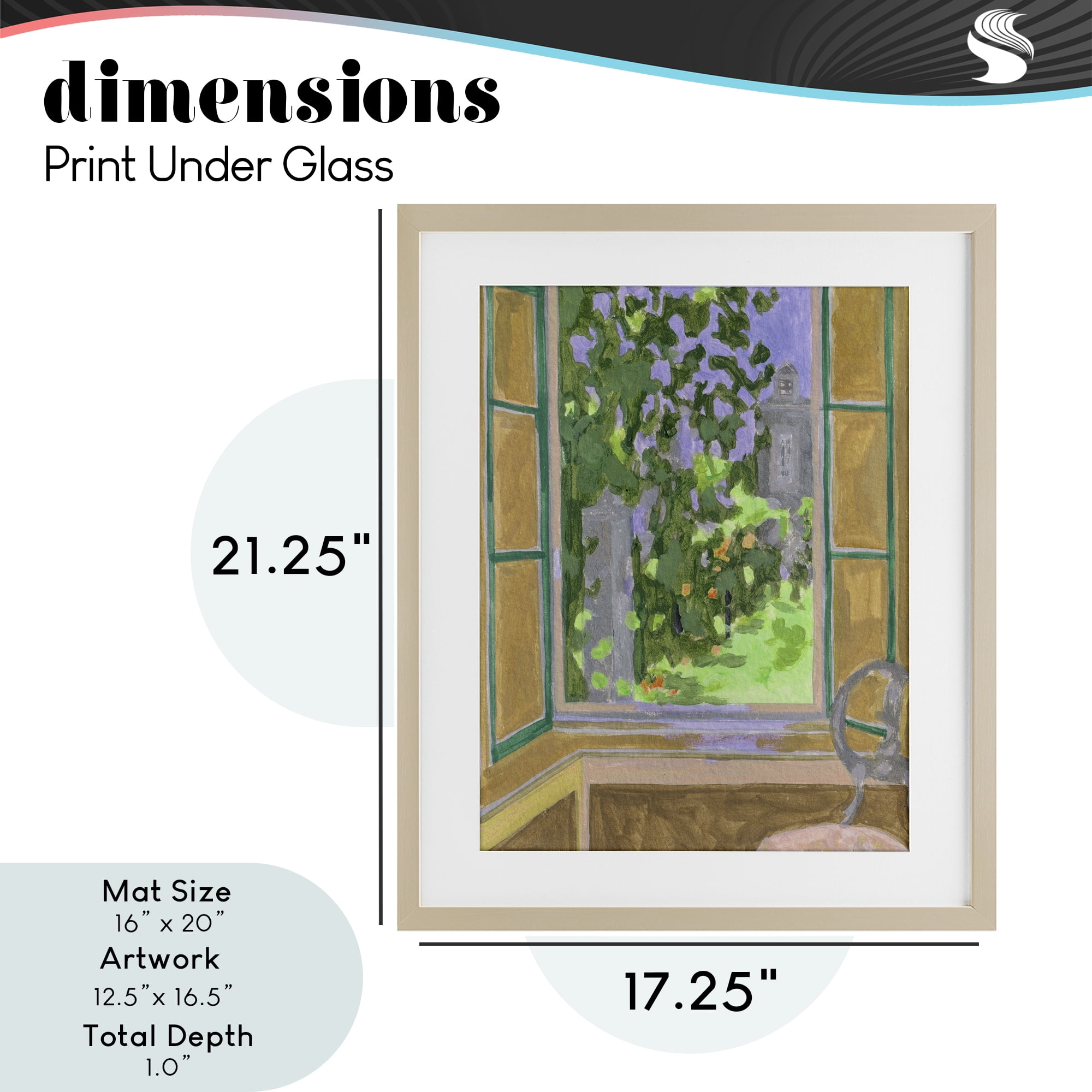 Seat For Spring Expression Birch Framed Print Under Glass, design by Melissa Wang