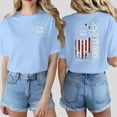 thumbnail image 2 of ibiyuan Usa 250th Anniversary Shirt Womens T Shirts Graphic Crew Neck 250 Anniversary Usa Short Sleeve Clothes Independence Day Funny Shirts Cute Tops for Women, 2 of 6