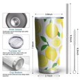 thumbnail image 6 of 30oz Lemon Tumblers Stainless Steel Tumbler with Lid and Straw,Vacuum Insulated Double Wall Travel Tumbler Cups Mug with Cleaning Brush for Coffee,Tea, 6 of 7