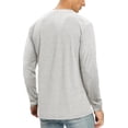 thumbnail image 5 of Iceglad Mens Premium Cotton Fashion Casual Crew Neck Long Shirts, 5 of 8