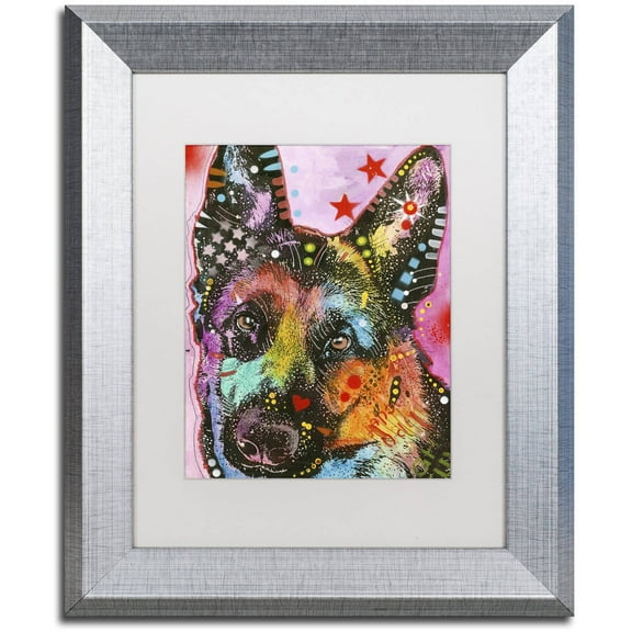 Trademark Fine Art "25" Canvas Art by Dean Russo, White Matte, Silver Frame