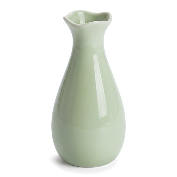 Unique Bargains Small Ceramic Bud Modern Cylinder Vase Green 2.4"L x 2.4"W x 5.1"H