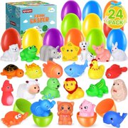 Mother's Day Summer Gift Favour 24 Pack Prefilled Eggs with Slow Squishy Toys Eggs Filled for Egg Hunt Stuffers Party