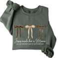 thumbnail image 2 of Jesus Made Her a Mama Sweatshirt – Christian Mom Life Crewneck, Trendy Faith-Based Pullover for Everyday Comfort, Soft & Cozy All-Season Apparel, 2 of 7