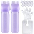 thumbnail image 1 of Cosywell Botella aplicadora de peine de raíz, 6 ??onzas, 2 paquetes de aplicador de tinte para el cabello, botella aplicadora de cepillo para peine de raíz de cabello, botellas aplicadoras de color co, 1 of 5