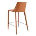 thumbnail image 6 of Rich Terra Cotta Faux Leather Counter Stool, 6 of 9