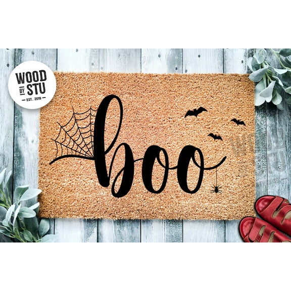 Boo Halloween Door Mat | Funny Doormat | Welcome Mat | Funny Door Mat | Fall Autumn Decor Gift | Home Doormat | Custom Doormat