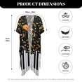 thumbnail image 6 of SCRAWLGOD Sunflower Music Note Print Swimsuit Cover Up for Women Summer Long Swimsuit Coverup Soft Lightweight Beach Cover Up, 6 of 6