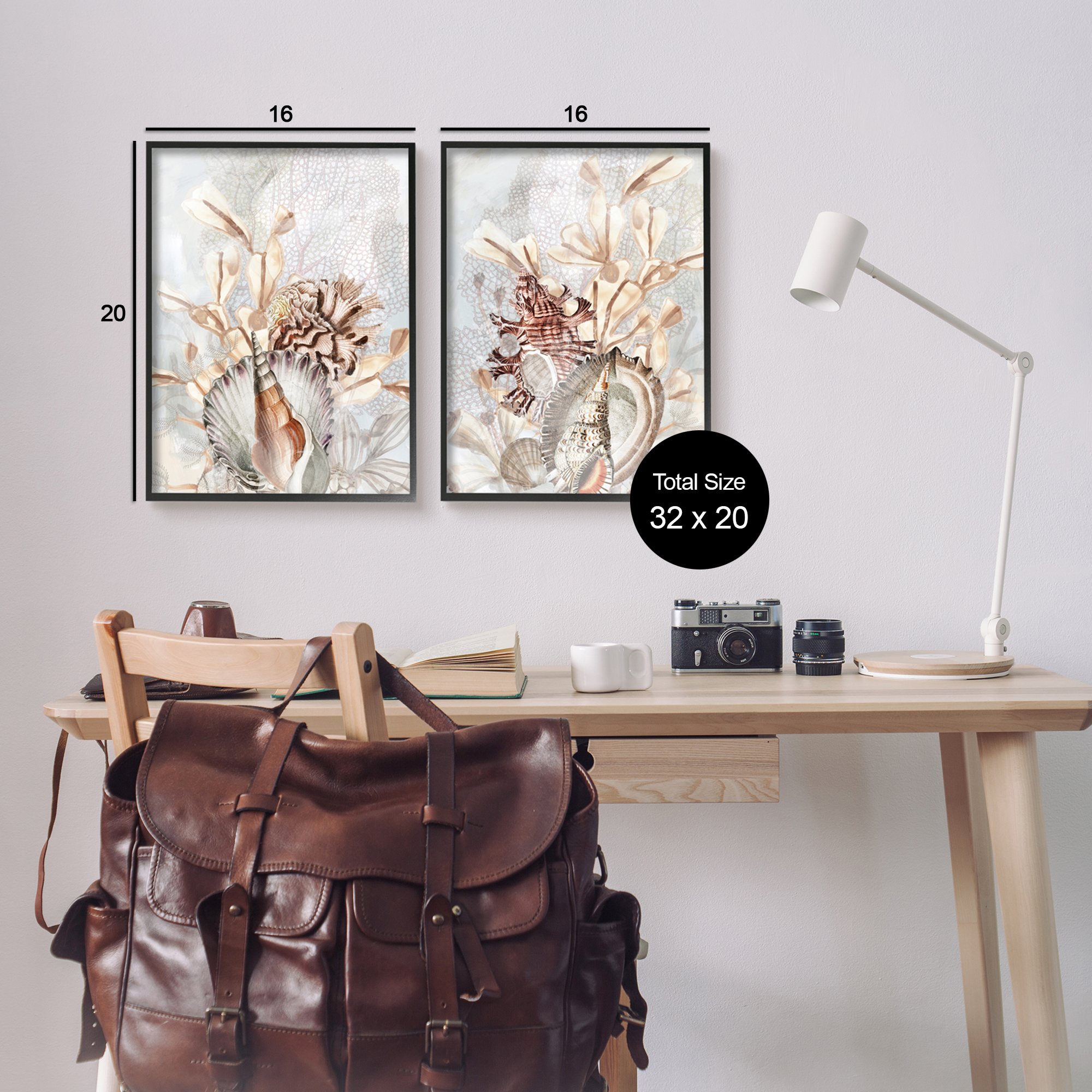 Stupell Industries Grey & Beige Sea Life Animals & Insects Painting Black Framed Art Print Wall Art, 16 x 20