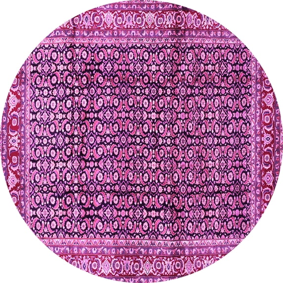 Ahgly Company Indoor Round Persian Pink Traditional Area Rugs, 8' Round