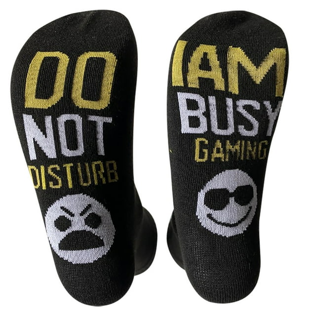Novelty Socks Fashion Unisex Creative Sole Letter Print Cotton Socks Crew Socks