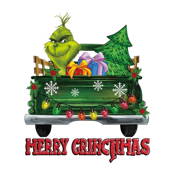 Grinch Decor Grinch Christmas Decorations Iron On Transfer Heat Transfer Design Sticker Iron On Vinyl Patches Iron On Transfer Paper For Clothing Hat Pillow Backpack DIY Craft Supplies