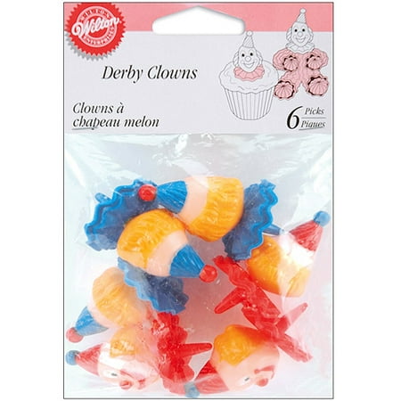 Wilton Cake Decorations, Derby Clowns 6 ct. 2113-2759