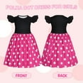 thumbnail image 4 of Benylion Minnie Dress Girl Costume Polka Dot Halloween Mouse Cosplay Party Dress for 7-8 Years, 4 of 6