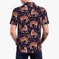 thumbnail image 5 of Rocae Leopard Print for Men's Short Sleeve Polo Shirt, Quick Drying Performance Moisture Wicking Sports Men's Golf Shirt, 5 of 9