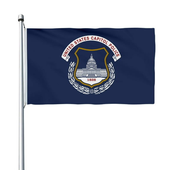 Aihccy United States Capitol Police Flag with Brass Grommets Size - 3x5Ft