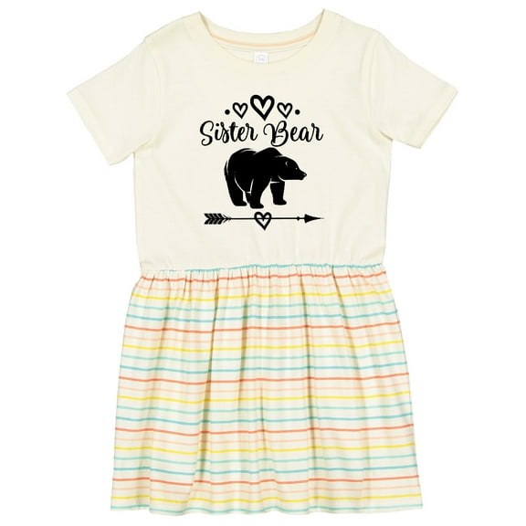 Inktastic Sister Bear Native Arrow Girls Toddler Dress