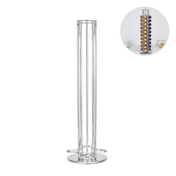Amdohai Coffee Pod Carousel Holder Organizer Strong Spinning Coffee Capsule Holder Rack Compatible with 40 Nespresso Coffee Pods