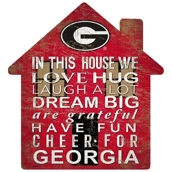 Fan Creations Team House Georgia Bulldogs 100% Fiberboard Sign