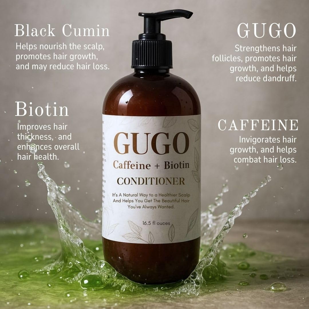 Nature Skin Shop Gugo Conditioner, Strengthening for Fuller Looking Hair, 16.5 ounces