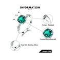 thumbnail image 7 of Engagement Ring for Women   Round Birthstone Emerald  Sterling Silver Ginger Lyne Collection, 7 of 7