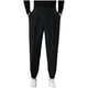thumbnail image 2 of Pantalones de traje de nueve pulgadas para hombre, de poliéster, con bolsillos laterales, cintura elástica y botones, a la moda, de color liso, 2 of 8