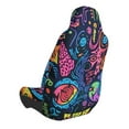 thumbnail image 2 of Wukai Neon Graffiti Urban Art Full Set Car Seat Covers with Soft Padding Universal Auto Front Seats Protector and Cushion Mat, 2 of 5