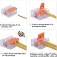 thumbnail image 4 of LigoWave 114Pcs/Set Cable Connector Wire 2/3/5 Way Junction Compact Box Universal Connectors Quick Terminals,Orange, 4 of 11