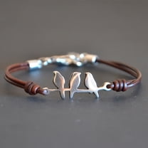 1Pc Exquisite Bird-Shaped Leather Rope Adjustable Bracelet - Men Jewelry, Vintage-Inspired, Simple, Creative, Unisex Design, Perfect Gift for Family, Friends, or Loved Ones to Show Appreciation and
