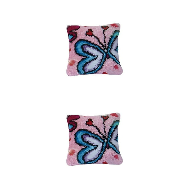 ZheElen Soft Pillow With Various Designs Available Experience Comfort Embroidery Pillow Kits Plush Package Pillow Gift Type2 2Set