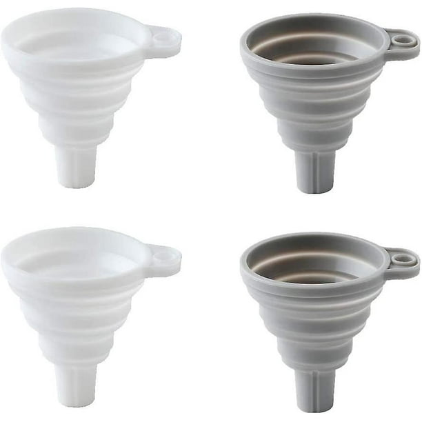 Collapsible Funnel 4 Pieces Silicone Funnel For Water Bottle Powder