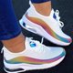 thumbnail image 1 of ZAPATOS DEPORTIVOS DE MALLA CON SUELA DE ARCO IRIS PARA MUJER CON CORDONES, ZAPATOS PARA CORRER LingWen 8390612343902, 1 of 1