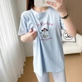 thumbnail image 1 of LNGOOR T-Shirts d'Allaitement d'Été pour Maternité, Col Rond, Manches Courtes, en Coton Uni, Haut d'Allaitement pour Mère Post-Partum Enceinte, 1 of 7