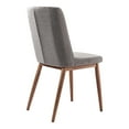 thumbnail image 6 of Armen Living Wade Mid-Century Dining Chair in Walnut Finish and Gray Fabric (Set of 2), 6 of 11