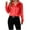 Red, variant on Kaemgyyd Womens Dressy Casual Blouse Elegant Satin Silk Collar Long Sleeve Shirts Business Work Tops Summer Clothes
