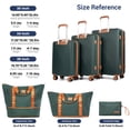 thumbnail image 2 of NiceTravel 5-Piece Luggage Set, Hard Shell Suitcases with Spinner Wheels,TSA Lock,Travel Tote Bag & Cosmetic Pouch, Green, 2 of 6