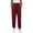 Wine, variant on Yoga Pants for Women, Women's Fashion Casual Solid Color Pants Pocket Elastic Waist Strap Trousers Women High Waisted Pants (Brown,M)