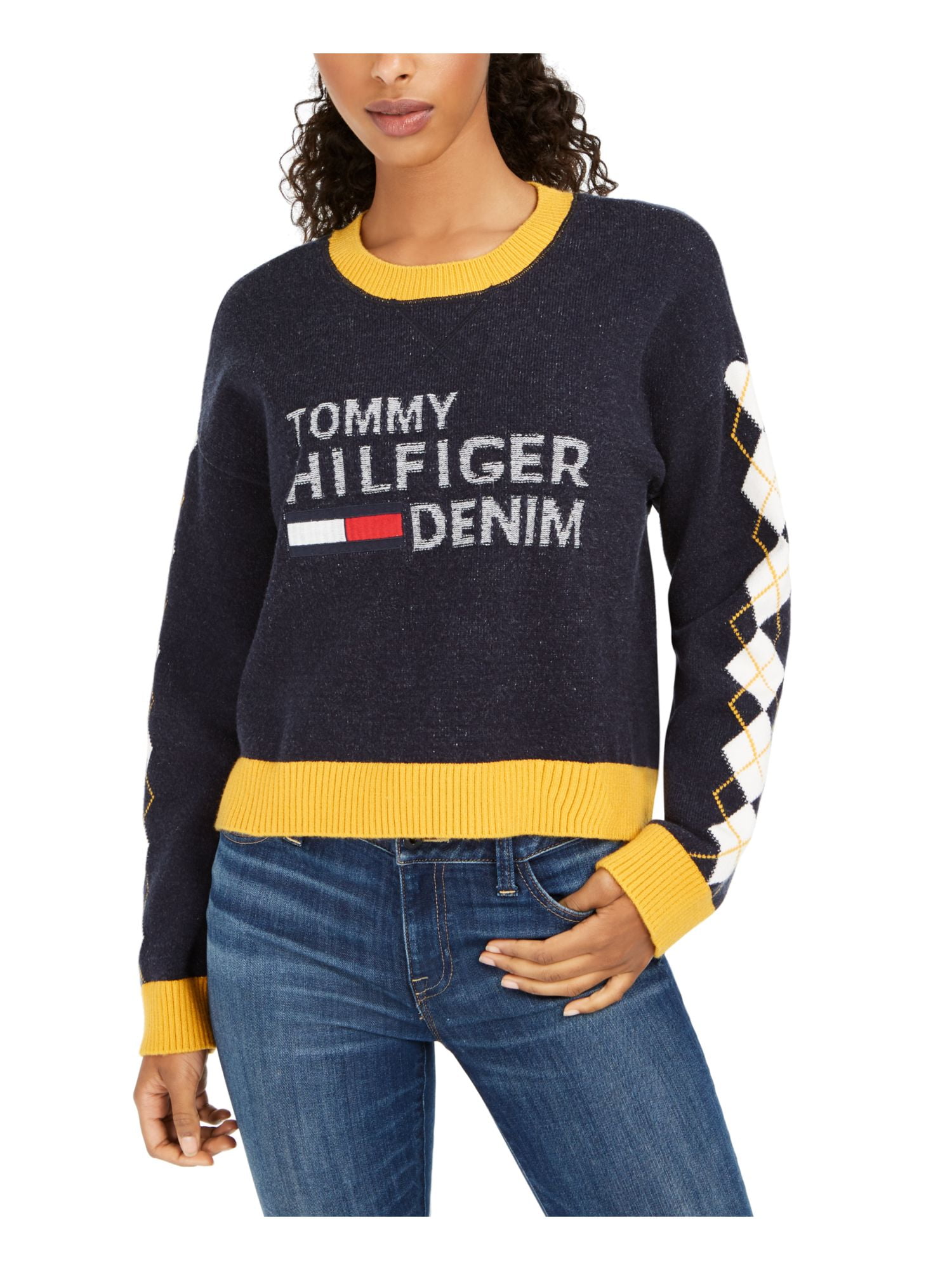 tommy jeans yellow sweater
