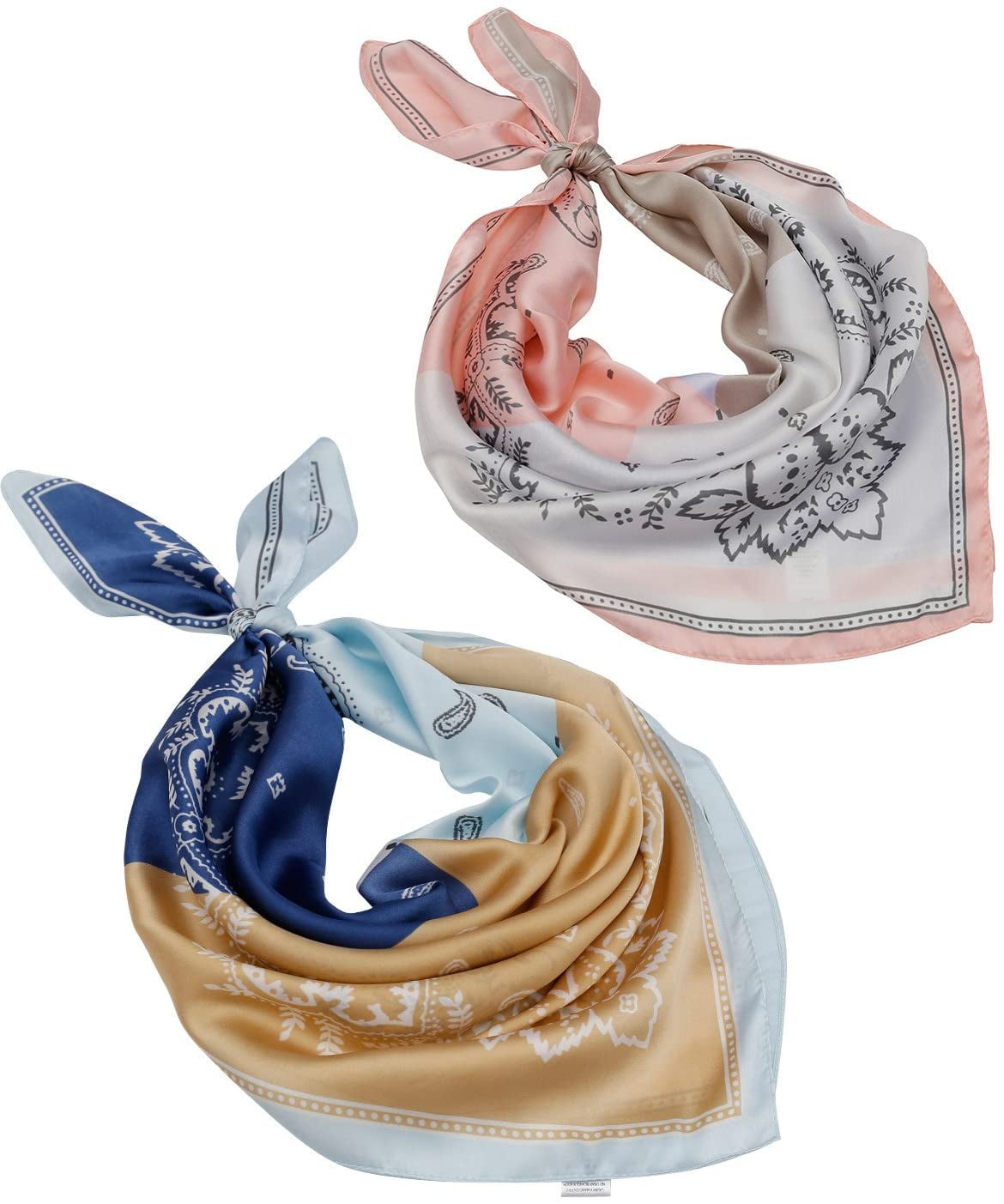 Silk Satin Hair Neck Head Scarf Neckerchief Women Men Lightweight