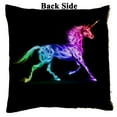 thumbnail image 2 of GCKG Animal Pillowcase, Fire Unicorn Colorful Reversible Mermaid Sequin Pillow Case Home Decor Cushion Cover 16x16 inches, 2 of 3