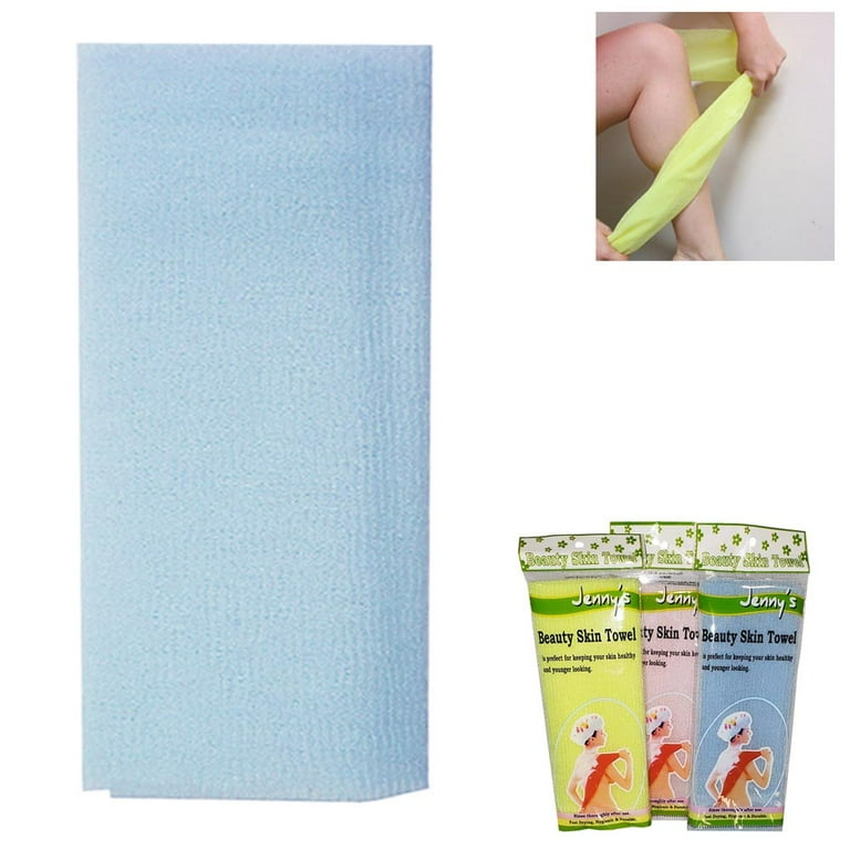 Soft, Medium & Hard (3pc) Exfoliating Washcloth Variety Pack (11.8 X  35.4) Body Wash Nylon Scrub Cloth Back Scrubber Towel Weave for Bath  Shower Beauty Skin Washcloth for Women & Men 3