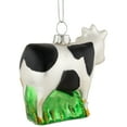 thumbnail image 4 of Northlight 3" White and Black Cow Glass Christmas Ornament, 4 of 6
