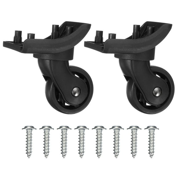 Uxcell 1 Pair Luggage Wheels Replacement Suitcase Wheels Caster Repair for Luggage Swivel Wheel Black (1.3"x1.5"x1.3"x1.5")