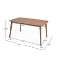 thumbnail image 3 of GDF Studio Keiko Mid Century Modern Wood Dining Table, Walnut, 3 of 8
