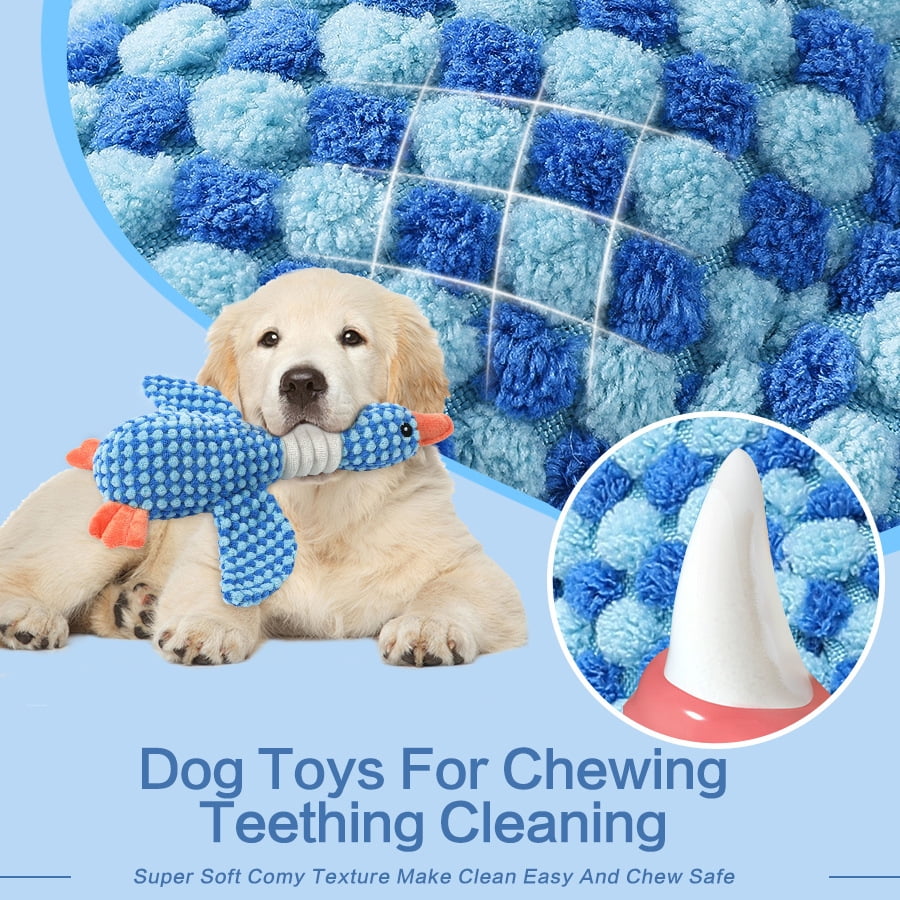 Plush dog toys, upgraded goose bite interactive pet toys, squeaking dog toys, plush dog toys, puppy bite toys,
