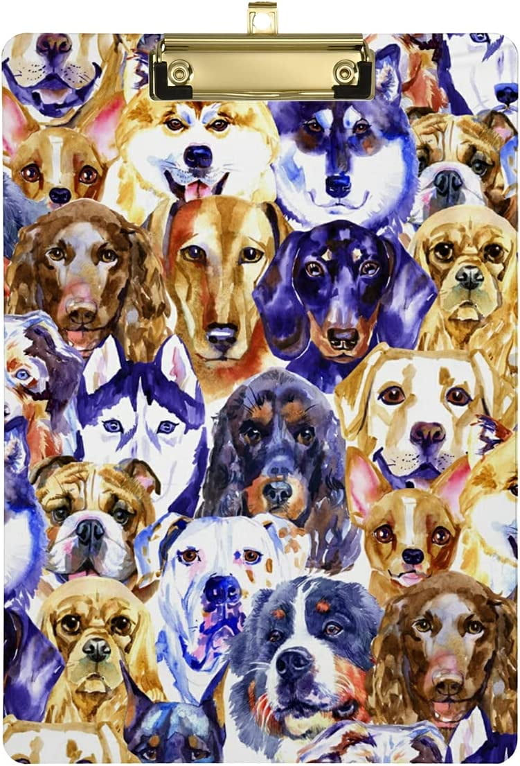 FMSHPON Dogs Chihuahua Husky Clipboard Hardboard Wood Nursing Clip