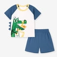thumbnail image 5 of Toddler Boys Summer Clothes Sets Short Sleeve Tee Shirt and Short Set Kids Dinosaur Printing Clothing Sets, 5 of 7