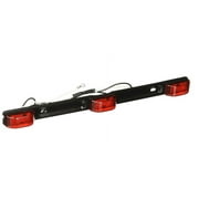 MaxxHaul 70449 3-Light Red LED Clearance Identification Light Bar (Waterproof, Sealed & Stainless Steel Base, Truck/Trailer)