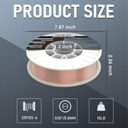 Sunstac .030 MIG Welding Wire - 10LB ER70S-6 Carbon Steel Solid Core MIG Wire, Copper Coated, Low Splatter & High Deoxidizer